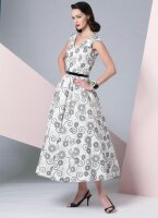V1172 Damen Gürtel Kleid, Vogue