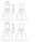 V8789 Damen Kummerbund Kleid, Vogue