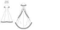 V1095 Damen Schleppe Kleidchen, Vogue