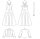 V8974 Damen Gürtel Kleid Jackett, Vogue