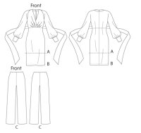 V8825 Damen Hose Tunika Kleid, Vogue