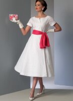 V9105 Damen Kleid Schärpe, Vogue