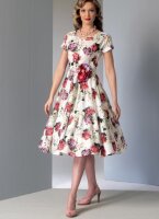 V9106 Damen Gürtel Kleid, Vogue