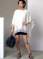 V9191 Damen Top Hose Shorts Poncho Überwurf, Vogue