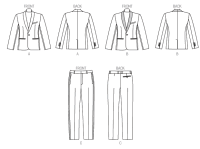 Vogue V9097 Herren Jackett und Hose
