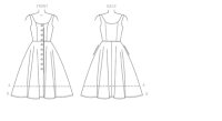 V9182 Damen Kleid, Schnittmuster von Vogue