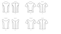 V9187 Damen Top, Schnittmuster von Vogue