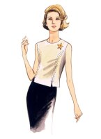 V9187 Damen Top, Schnittmuster von Vogue