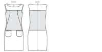 V1382 Damen Kleid, Schnittmuster von Vogue