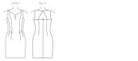 V1481 Damen Kleid, Schnittmuster von Vogue