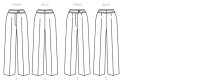 V7881 Damen Hose, Schnittmuster von Vogue