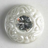 Kunststoffknopf mit Strass, Dill 4107-110800
