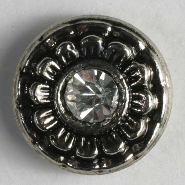 Kunststoffknopf mit Strass, Dill 4109-310820