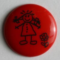 Kinderknopf, rot, Dill 17106-230021