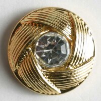 Kunststoffknopf mit Strass, Dill 4112-320801