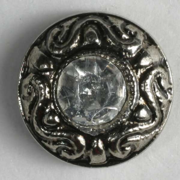 Kunststoffknopf mit Strass, Dill 4107-310820