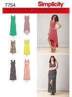 S7754, S1358  Kleid, Schnittmuster von Simplicity