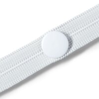 3m Knopfloch-Elastic mit 3 Knöpfen 12 mm weiß