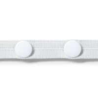 3m Knopfloch-Elastic mit 3 Knöpfen 12 mm weiß