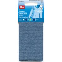 Flickstoff Jeans (bügeln) 12 x 45 cm mittelblau