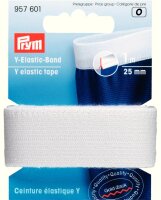 1m Y-Elastic-Band 25 mm weiß