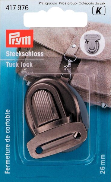 Steckschloss 26 mm altsilber