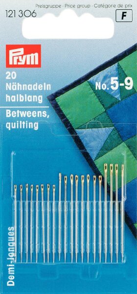 Nähnadeln halblang ST 5-9 silberfarbig