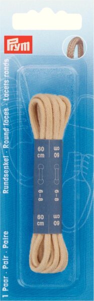 Rundsenkel 3 mm x 60 cm beige