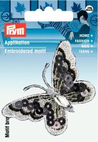 Applikation Schmetterling schwarz/weiß