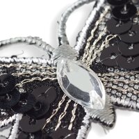 Applikation Schmetterling schwarz/weiß