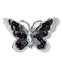 Applikation Schmetterling schwarz/weiß