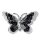 Applikation Schmetterling schwarz/weiß