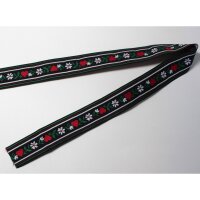 Jacquardborte Trachten 25 mm schwarz