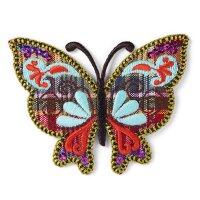 Applikation Schmetterling lila/bunt