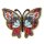 Applikation Schmetterling lila/bunt