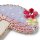 Applikation Pilz rosa/flieder mit Blumen