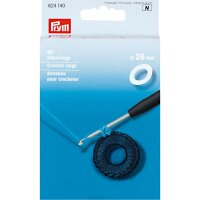 Häkelringe flach KST 26 mm weiß