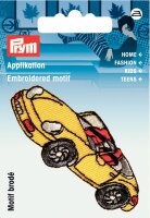 Applikation Sportwagen gelb