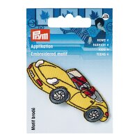 Applikation Sportwagen gelb