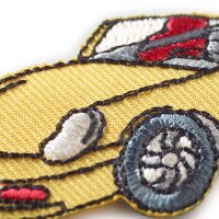 Applikation Sportwagen gelb