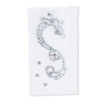 Strass-Transfer Ornament silber