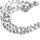 Strass-Transfer Ornament silber