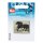 Applikation Label Pferd schwarz/beige