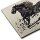 Applikation Label Pferd schwarz/beige