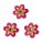 Applikation Blume klein pink mit Spiegel