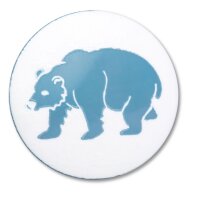 Knopf Ösen Eisbär 15 mm weiß/türkis