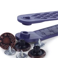 NF-Jeans-Knöpfe Lorbeerkranz MS 17 mm altkupfer