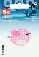 Applikation Vogel rosa