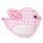 Applikation Vogel rosa