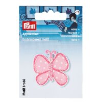 Applikation Schmetterling rosa